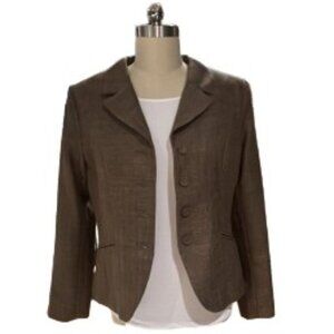 H&M Brown Mélange Single-Breasted Blazer - LNC
